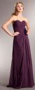 Main image of Pleated Wrap Style Floral Long Formal Bridesmaid Dress